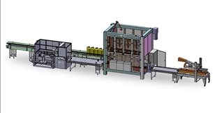 Three Head Robot Box Filling Line