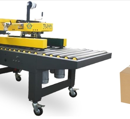 SEMI AUTOMATIC BOX TAPPING MACHINE (WITH UPPER AND BOTTOM BELT)
